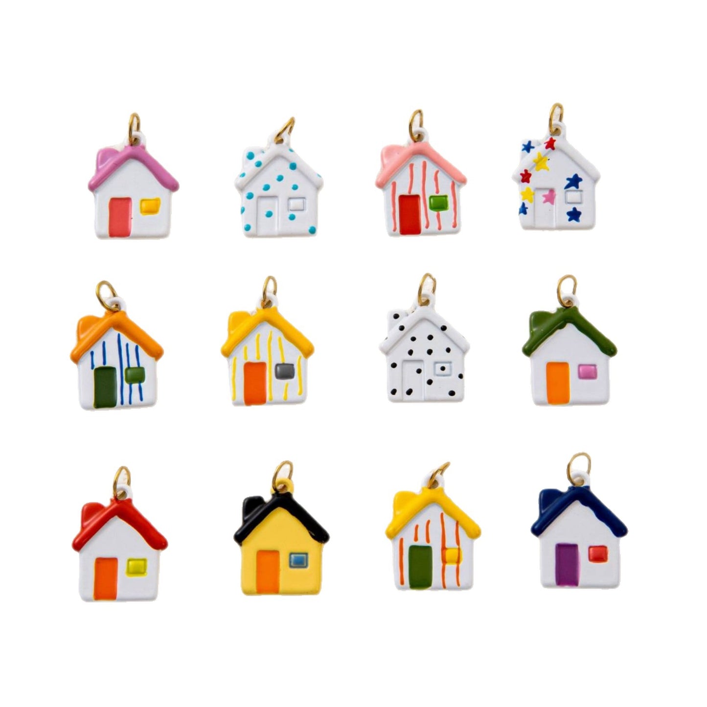 Luxury Business Colorful House Animal Shape Stainless Steel 18K Gold Plated PVD DIY Charm Bar