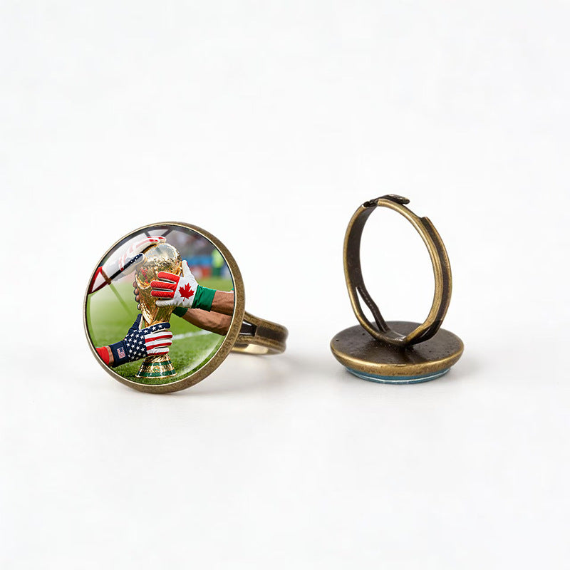 Sporty Geometric Alloy Plated Ring Unisex Fashion Jewelry