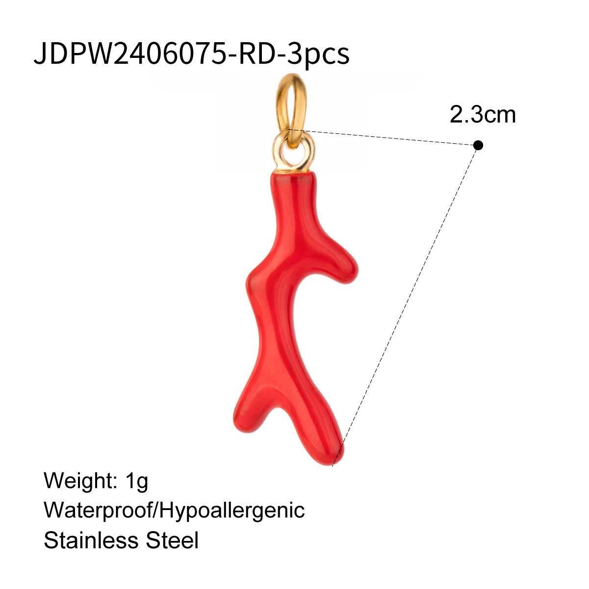 Charm a barra con perle minimalista in acciaio inossidabile per accessori fai-da-te di gioielli da donna