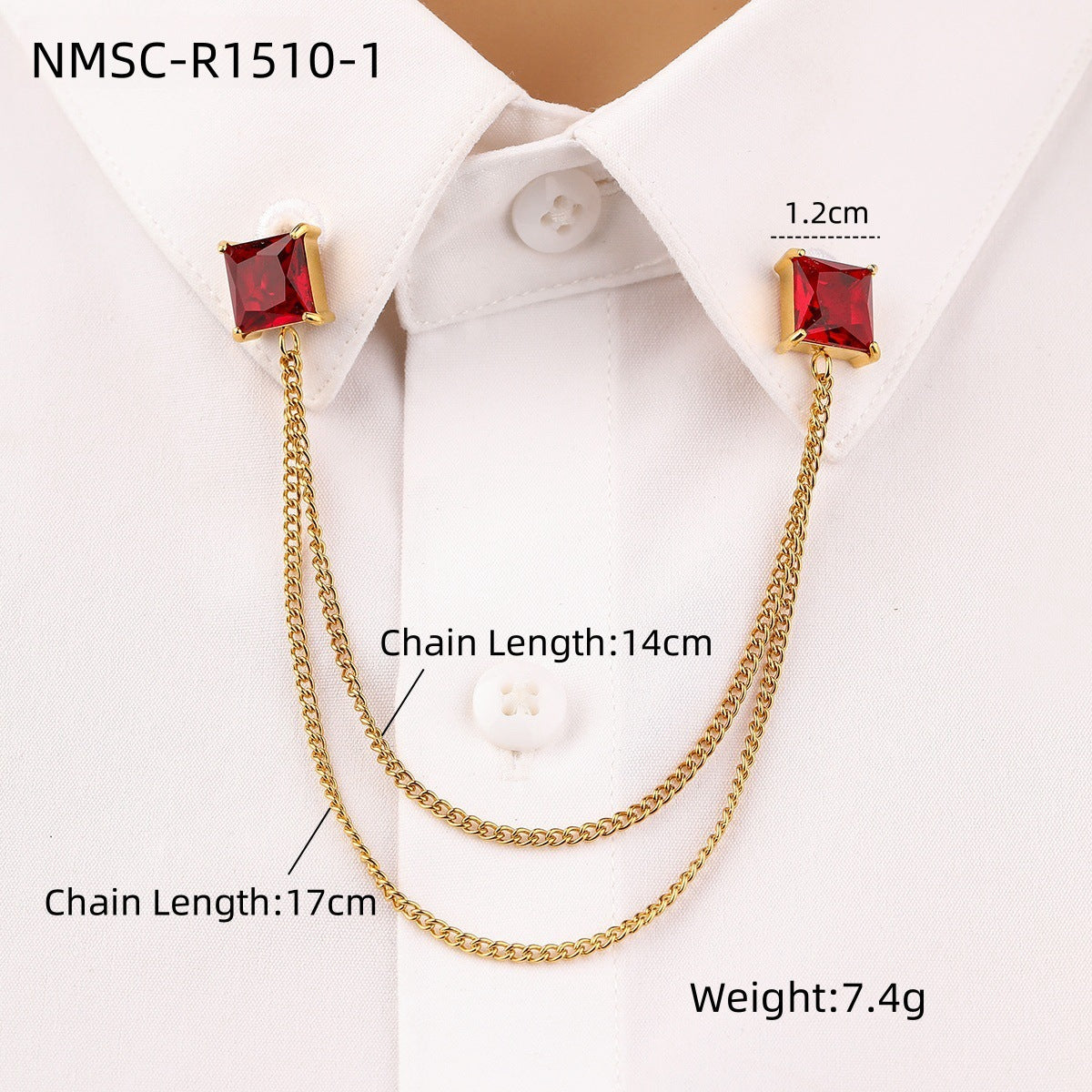 Gemelli alla moda geometrici in acciaio inossidabile con intarsio di zirconi per uomo e donna, accessorio per camicia placcato di alta qualità