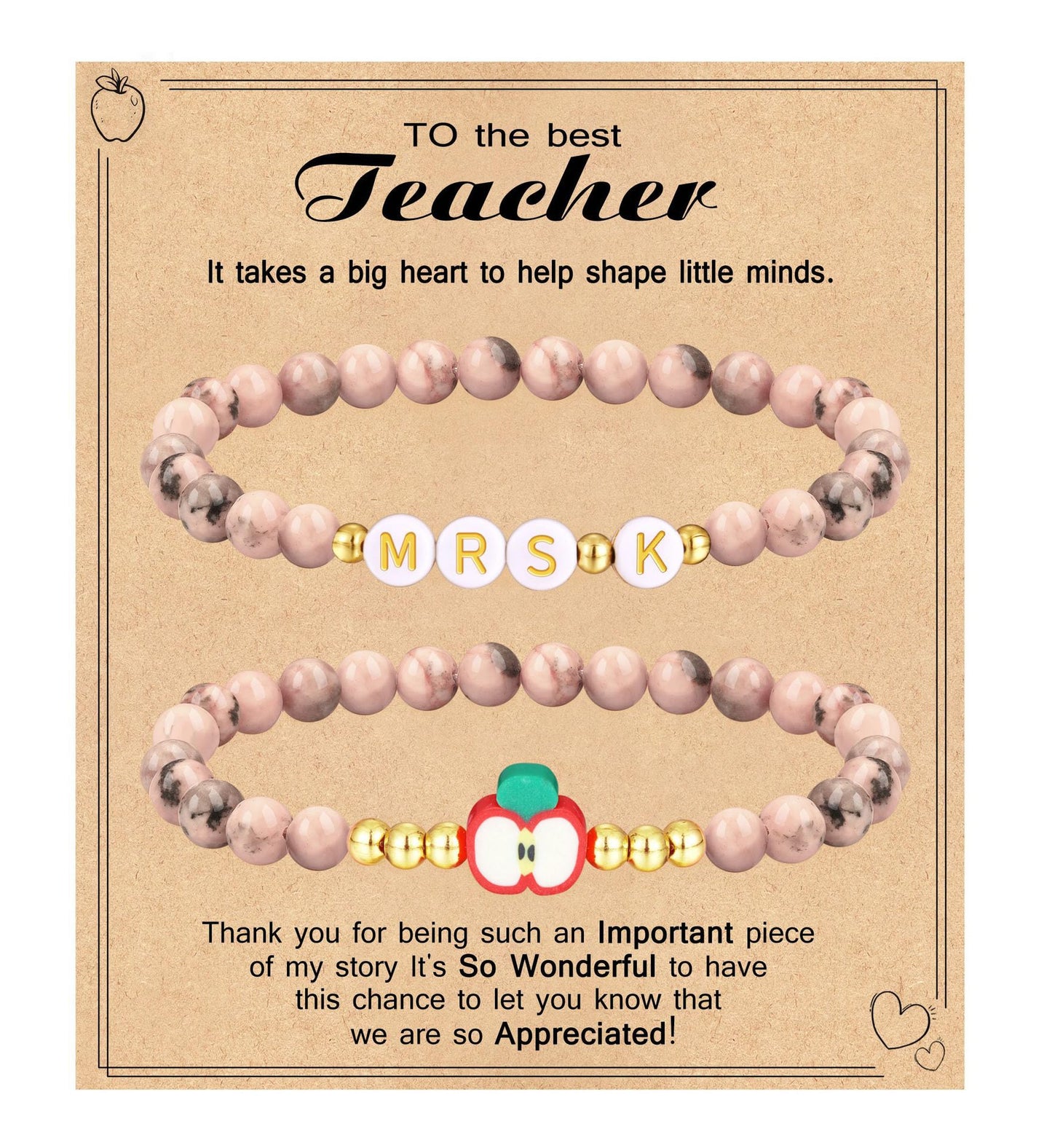 Minimalist Zebra Print Letter Geometric Hand-woven Bracelet Set for Women