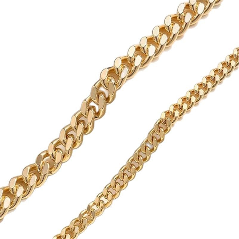 Minimalist Luxury Alloy Cuban Link Chain Anklet for Women
