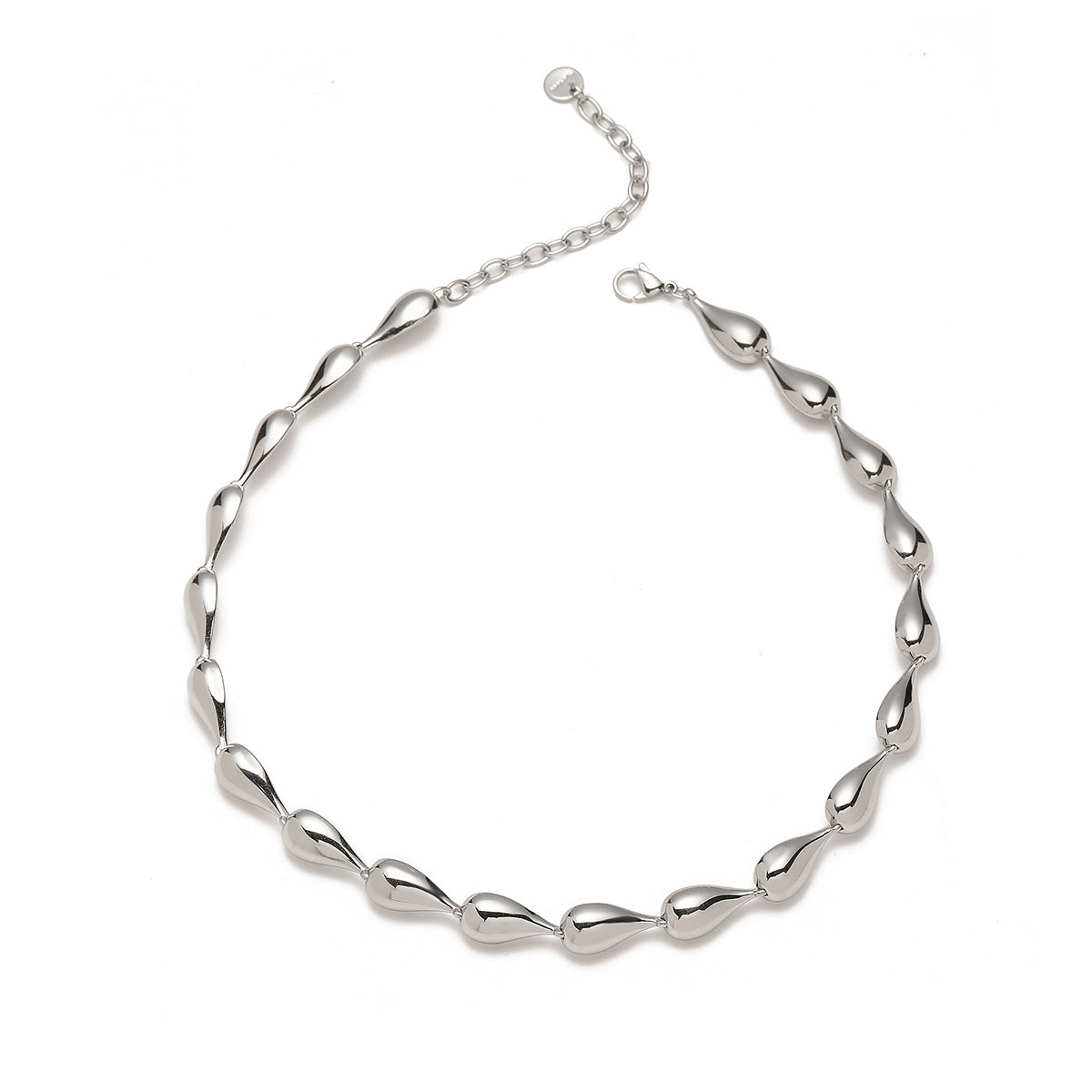 Collana Pendente a Goccia in Acciaio Inossidabile Stile Minimalista da Donna con Placcatura in Oro e Design Geometrico Irregolare