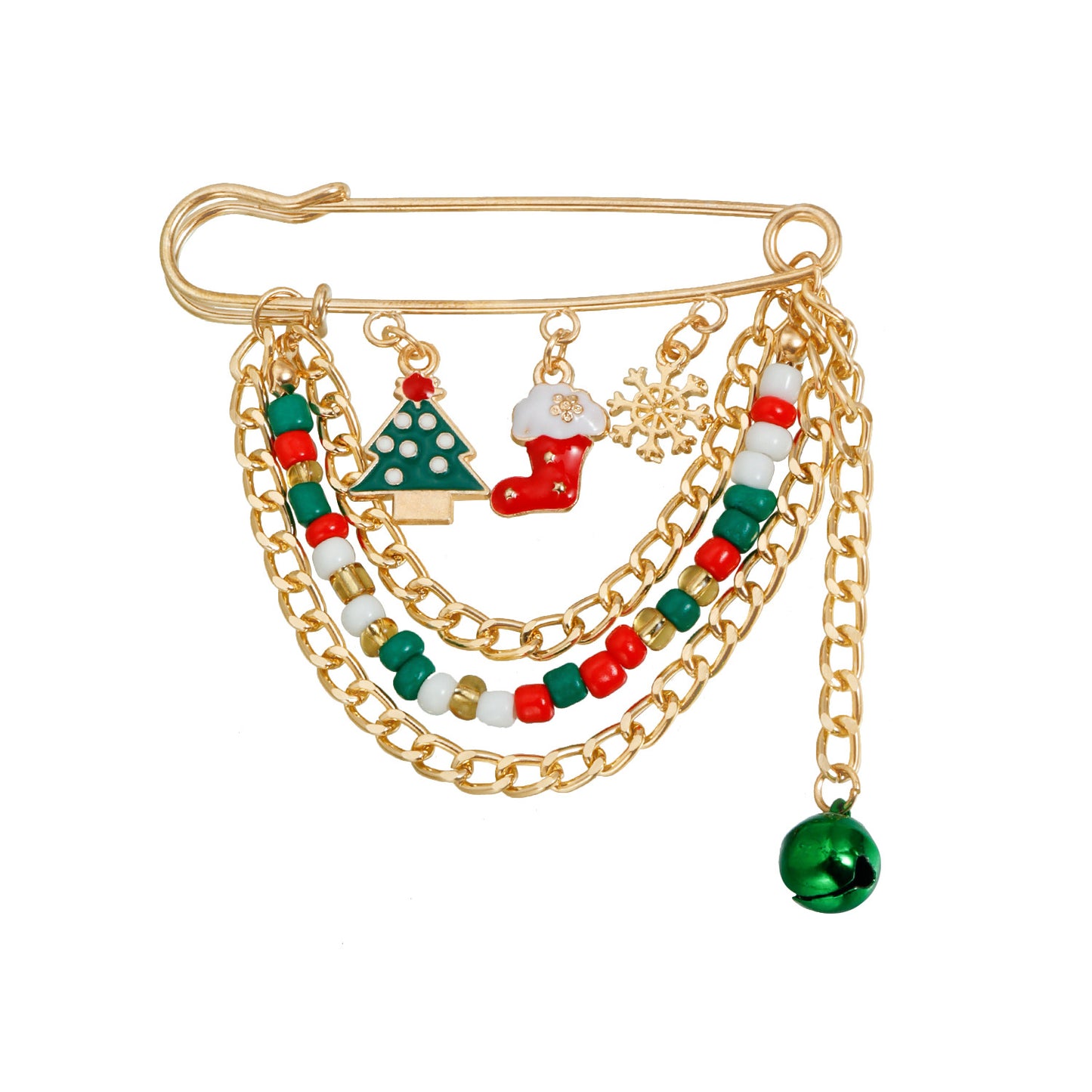 Broche Original de Aleación con Diseño Geométrico de Motivos de Copo de Nieve y Estrella para Mujer, Pin Decorativo de Navidad para Fiestas