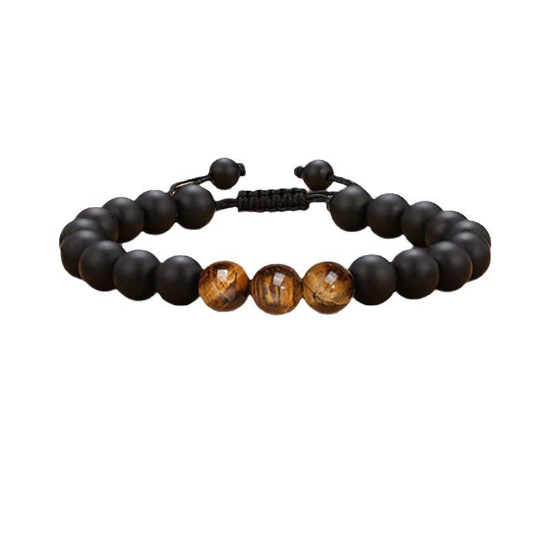 Matte Round Geometric Agate Bracelet Unisex Fashion Jewelry