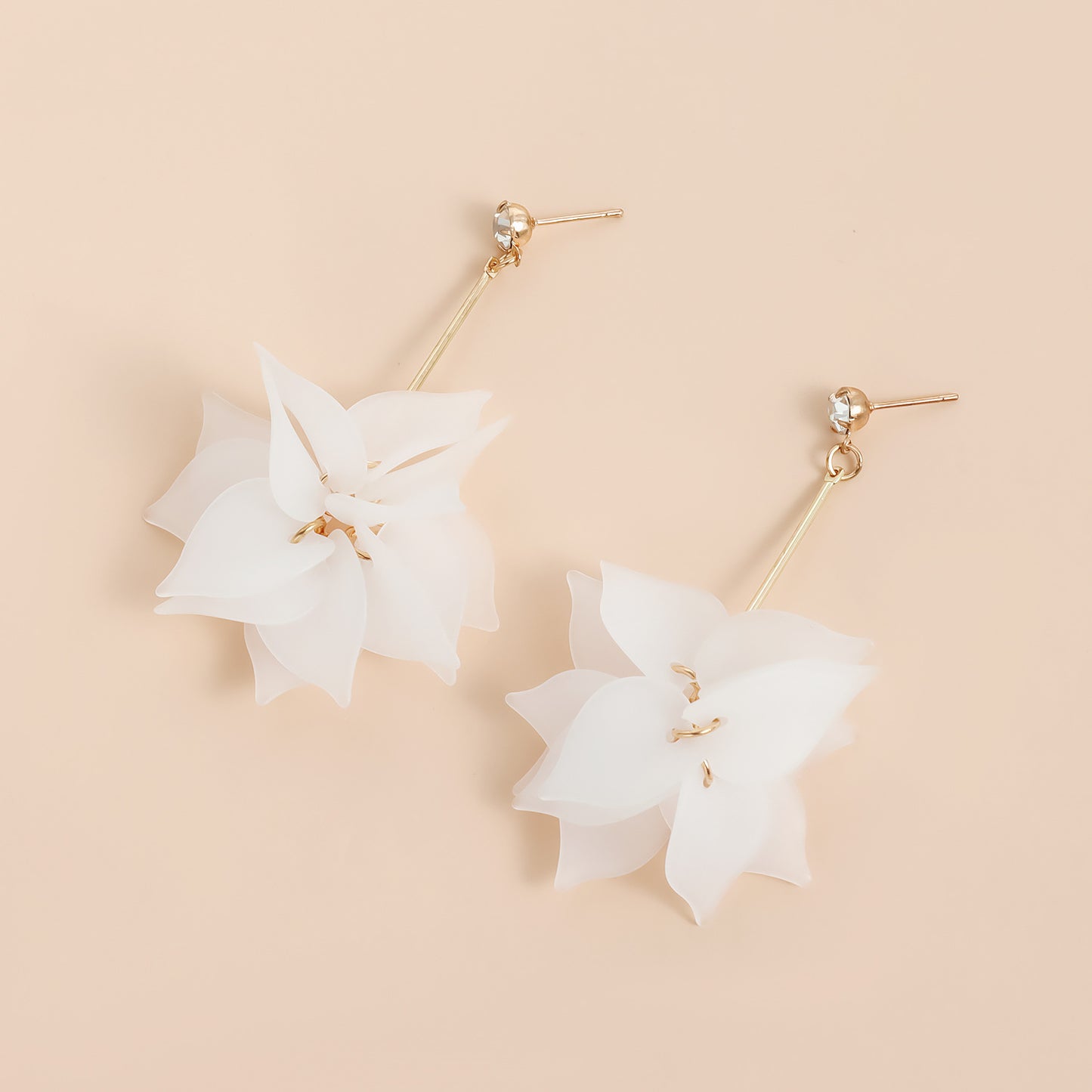 Vintage Floral Geometric Zinc Alloy Stud Earrings with Plated Finish for Women