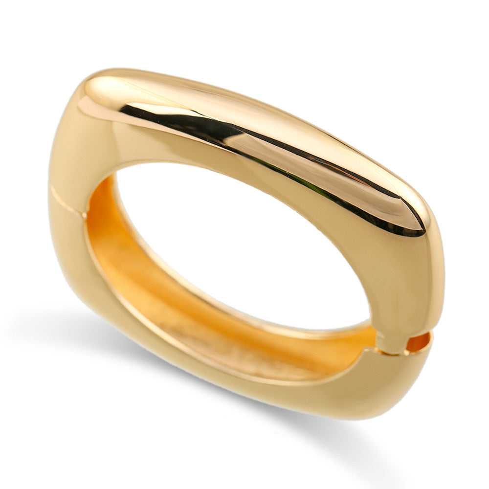 Bracciale rigido aperto in lega di lusso vintage da donna