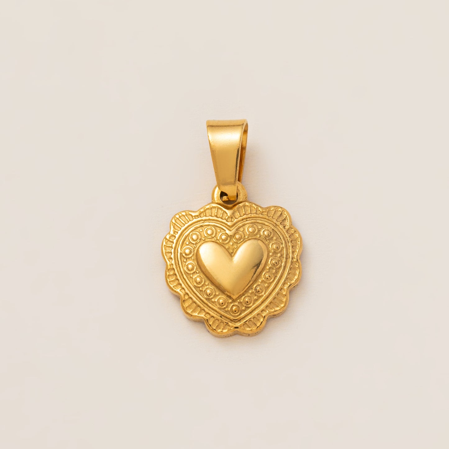 Minimalist 18K Gold Plated Brass Heart Round Square Geometric Pendant Necklace for Unisex