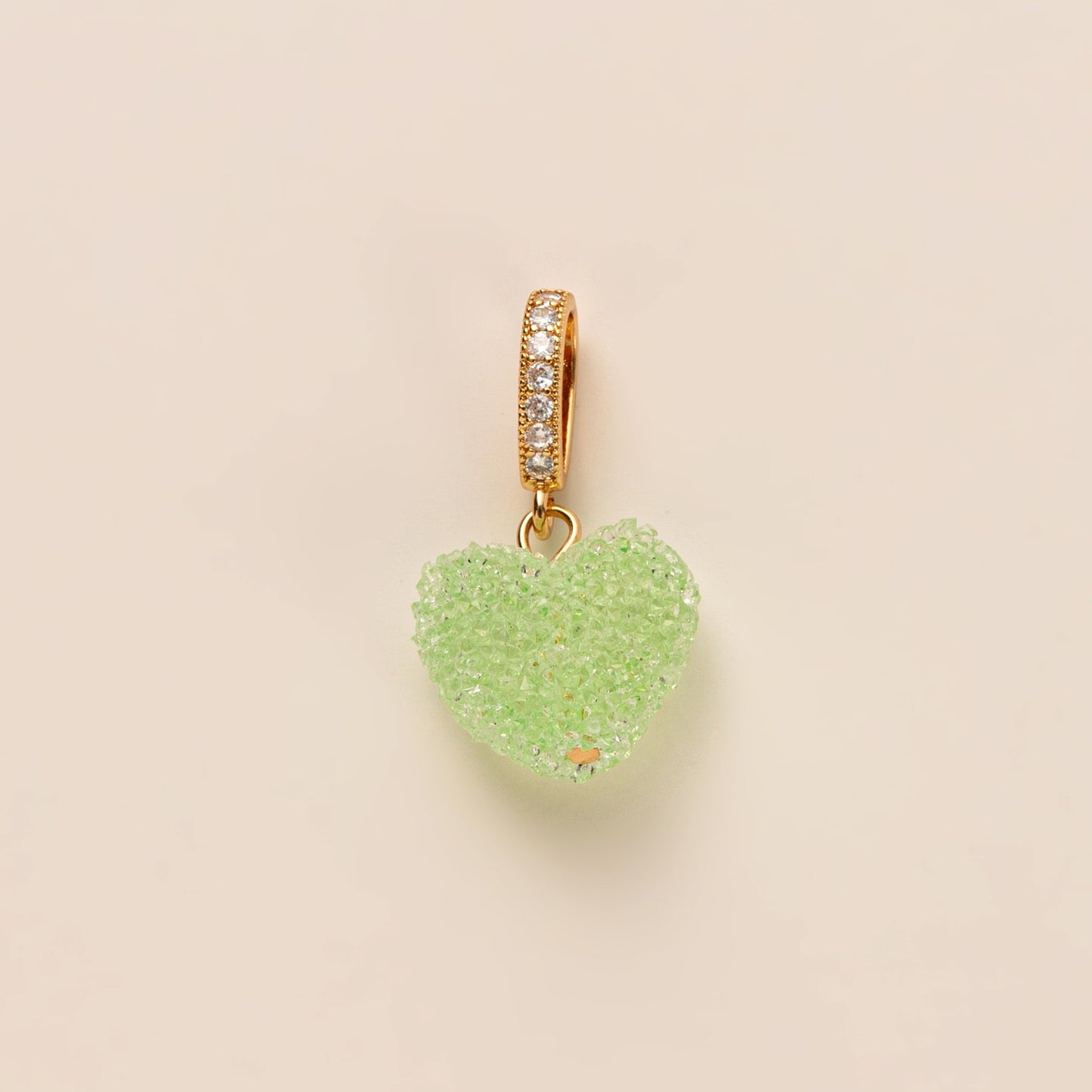 Sweet 18K Gold Plated Alloy Heart Charm Bar