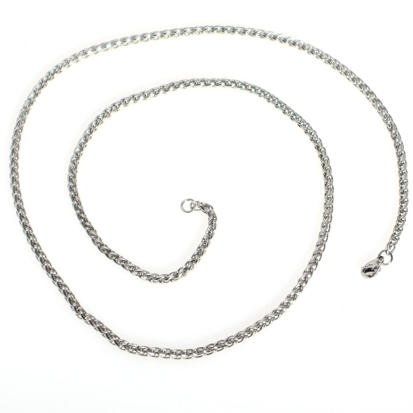 Plated Stainless Steel Snake Chain Necklace with Titanium Steel Pendant Charm Bar for Unisex