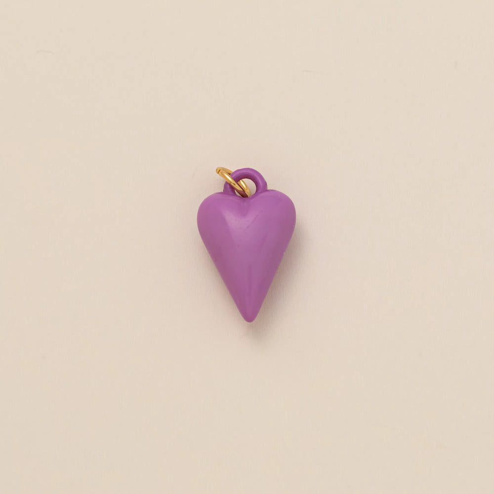 Sweet Stainless Steel Plated Heart Geometric Pendant Necklace