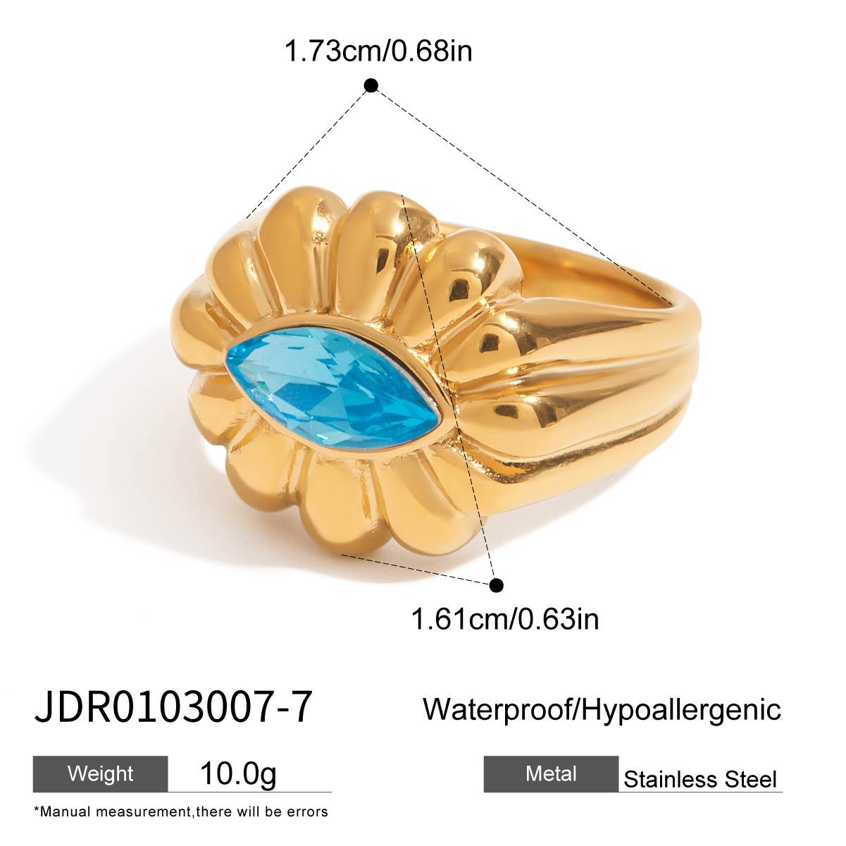 Elegant Floral Cubic Zirconia Plated Stainless Steel Titanium Steel Ring Set for Women