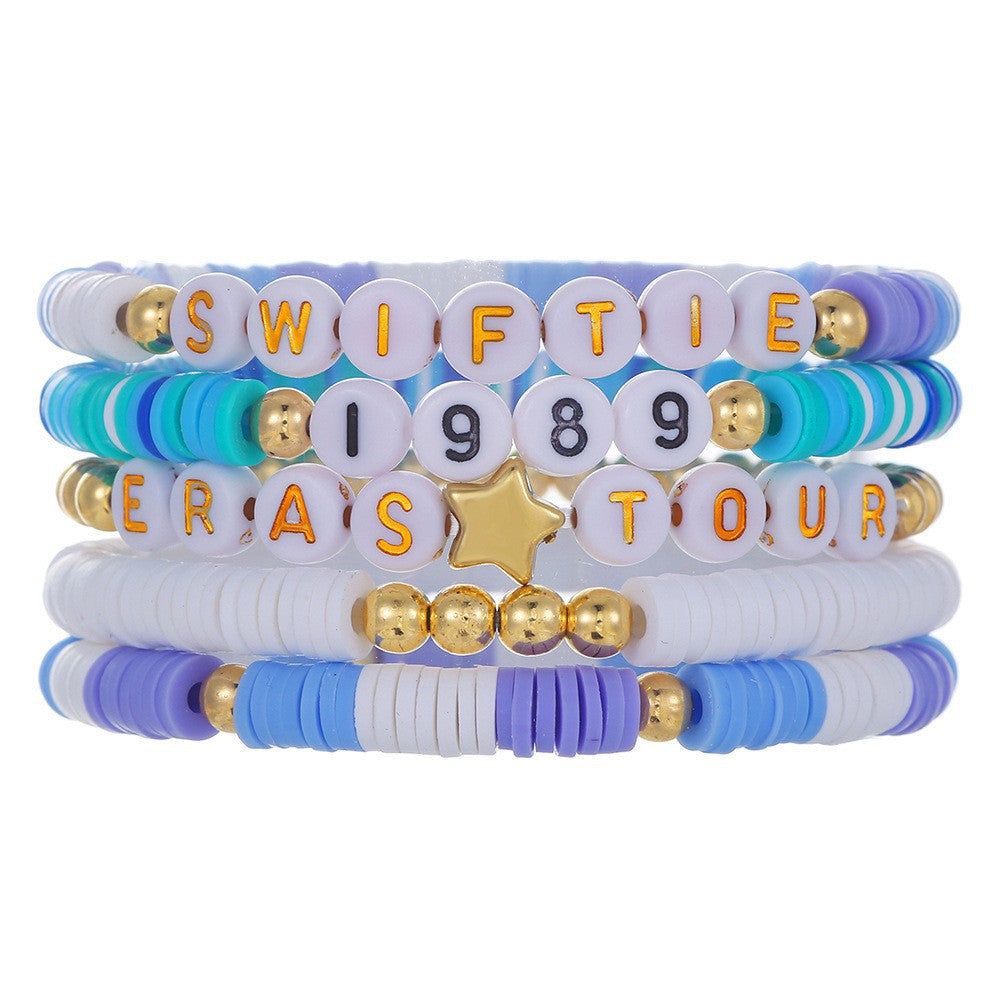 Bohemian Colorful Letter Bead Adjustable Friendship Bracelet Set