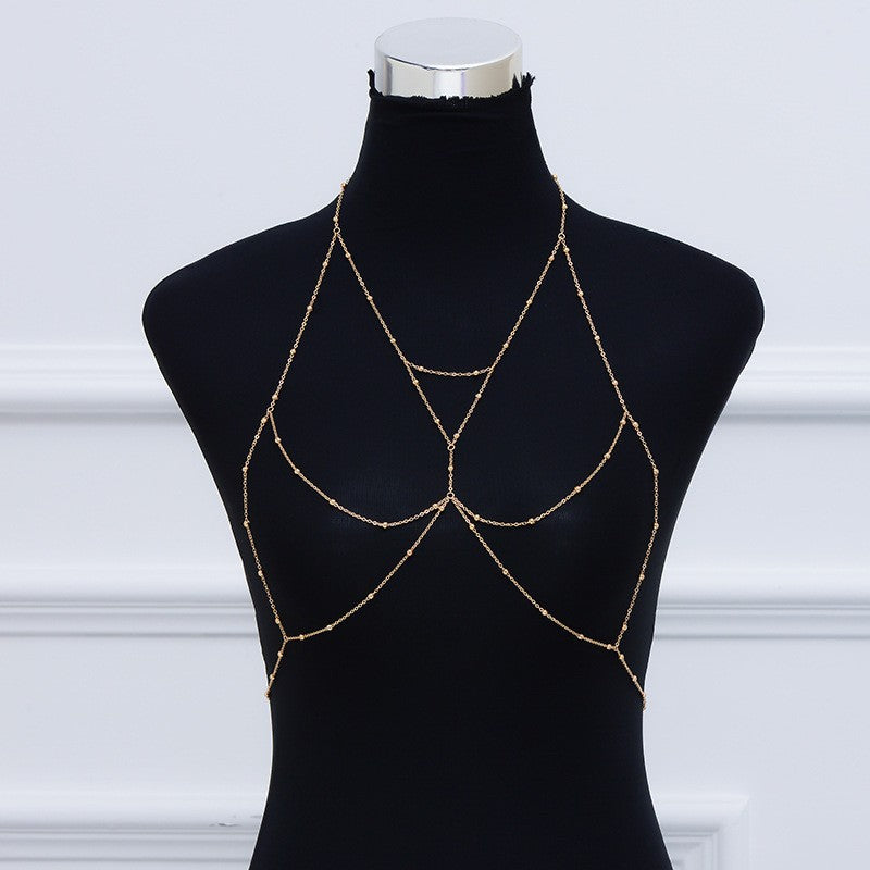 Minimalist Rhinestone Inlay Body Chain for Women