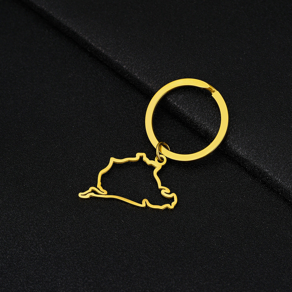 Portachiavi con Pendente a Forma di Macchina da Corsa, Design Nürburgring Tedesco, in Acciaio Inossidabile, per Uomo e Donna