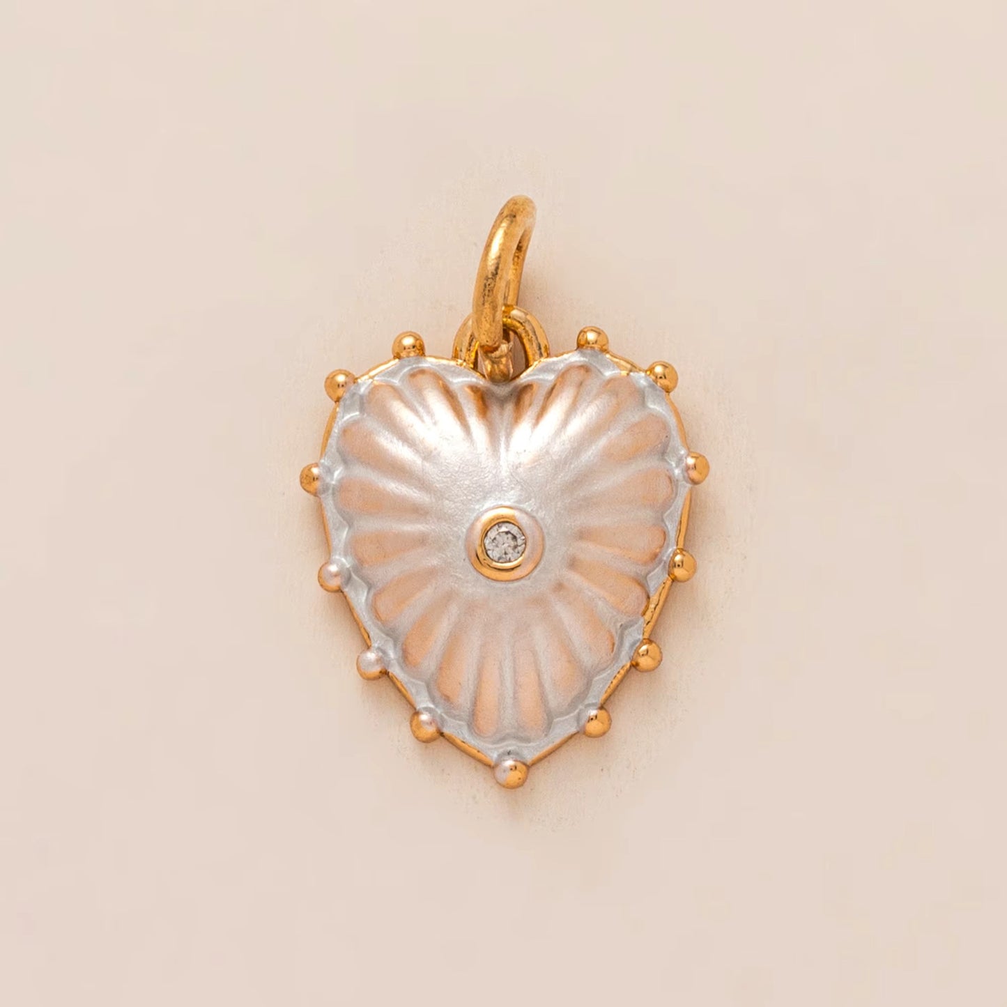Sweet Heart Geometric Brass Cubic Zirconia Pendant Necklace