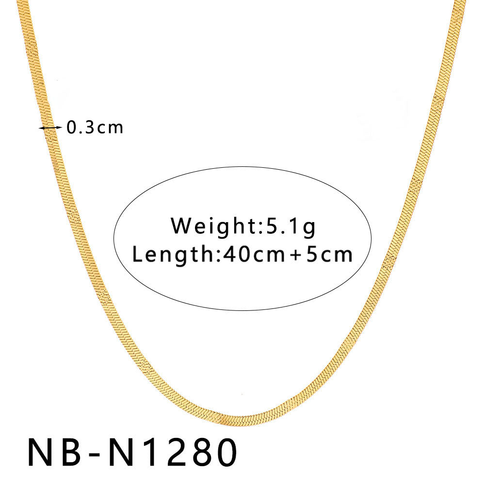Collana con pendente geometrico minimalista da donna con design a intaglio, catena in acciaio inossidabile e finitura placcata sottovuoto in oro 18 carati