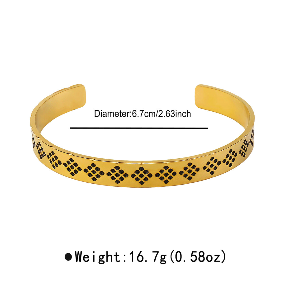 Bracciale da donna minimalista geometrico in acciaio inossidabile smaltato con polsino aperto