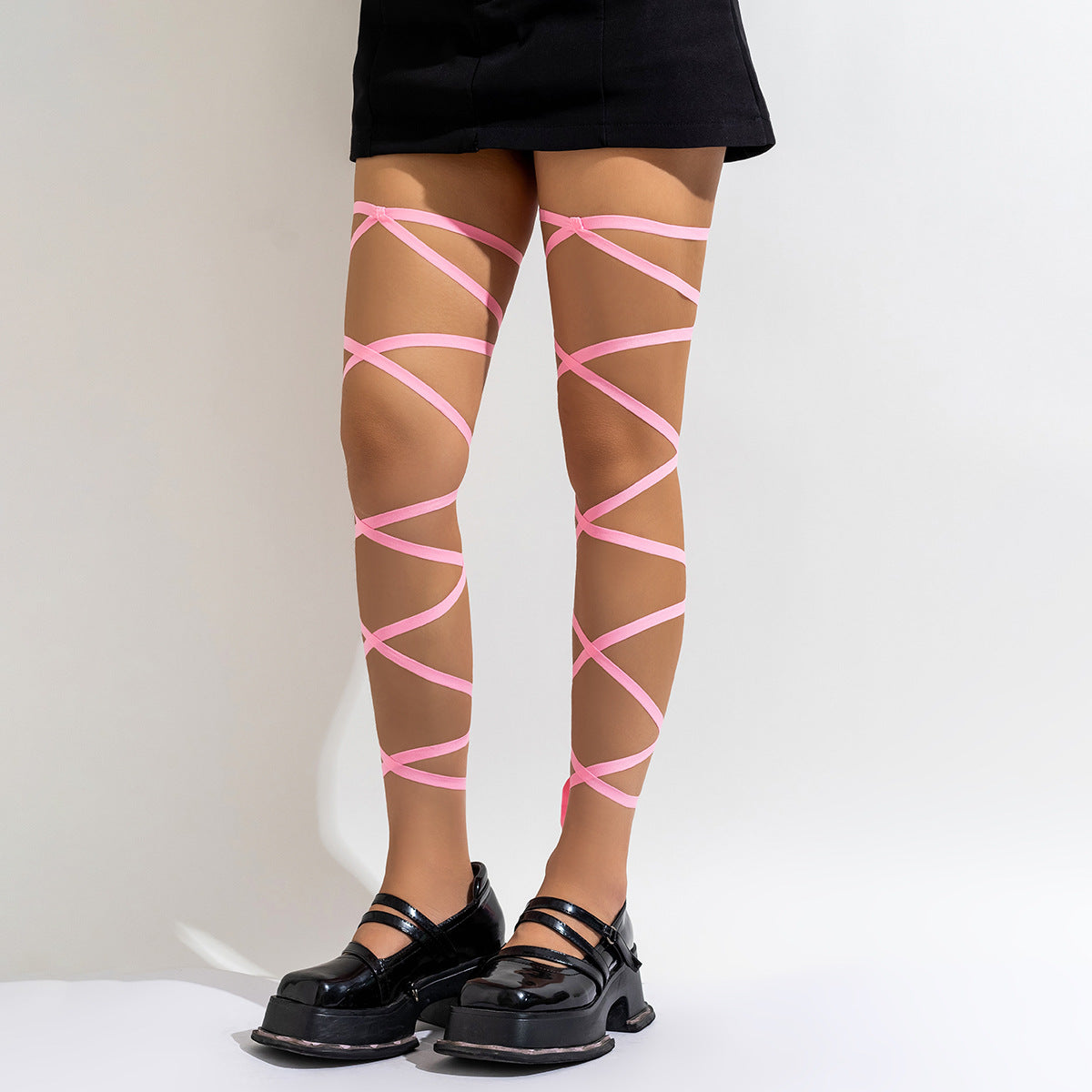 Gothic Geometric Elastic Leg Chain for Women