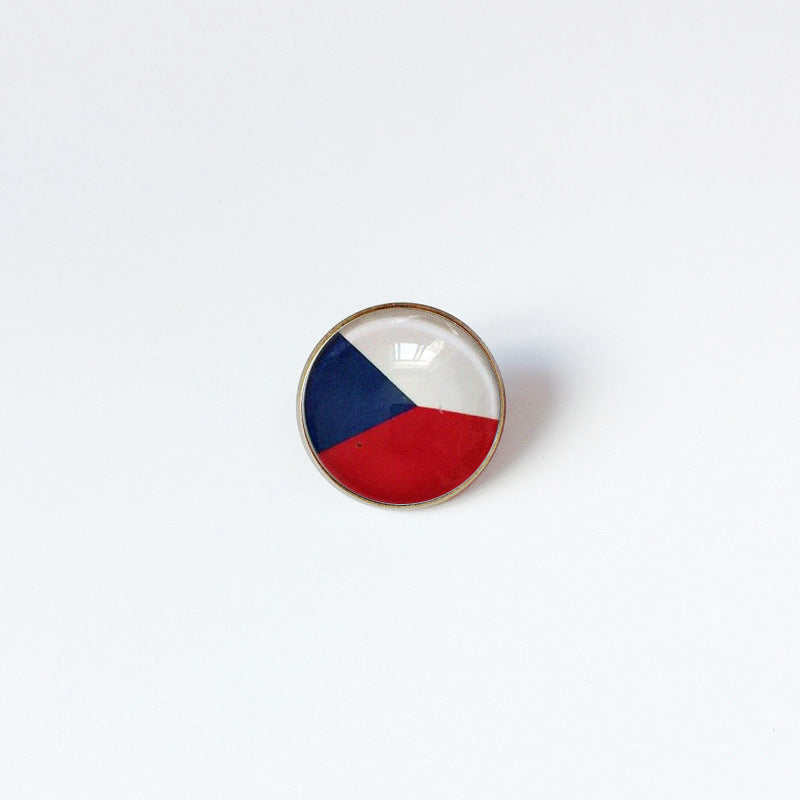 Pin de Solapa de Aleación Esmaltado Personalizado con Diseño de Bandera del Mundo para Hombres y Mujeres