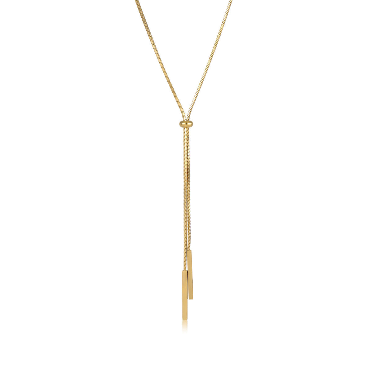 Collana a Catenina Sottile Regolabile da Donna Placcata Oro 18K in Acciaio Inossidabile