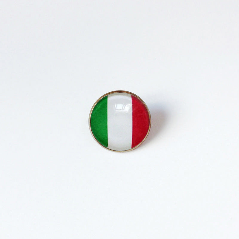 Pin de Solapa de Aleación Esmaltado Personalizado con Diseño de Bandera del Mundo para Hombres y Mujeres
