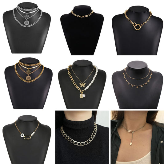 Sweet Rhinestone Inlaid Alloy Butterfly Evil Eye Bow Pendant Necklace with Curb Chain for Women