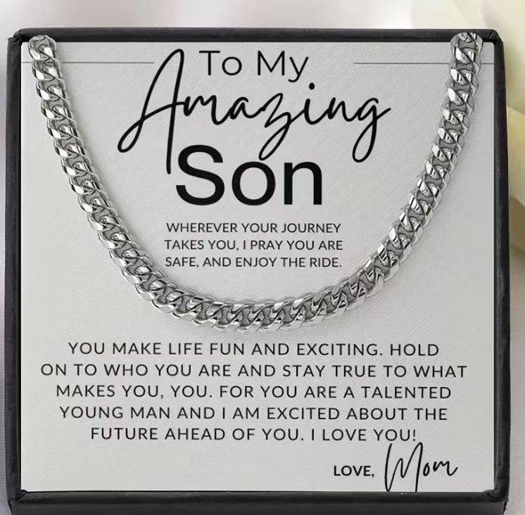 Hip-hop Streetwear U-shaped Plated Iron Cuban Link Chain Necklace for Men