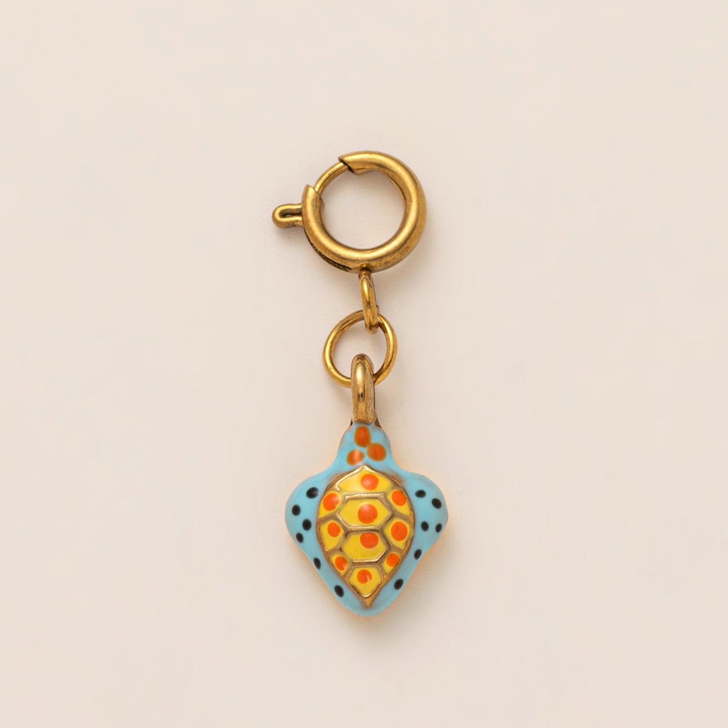 Vintage 18K Gold Plated Stainless Steel Marine Life Charm Bar for Women