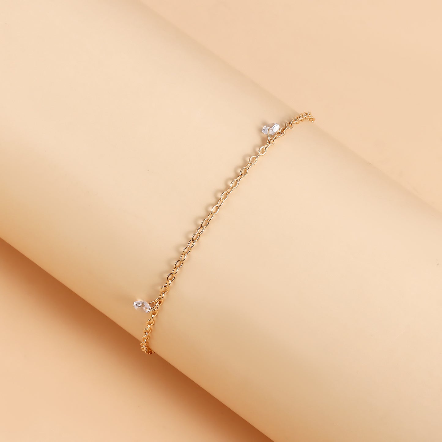 Bohemian Minimalist Geometric Alloy Anklet for Women