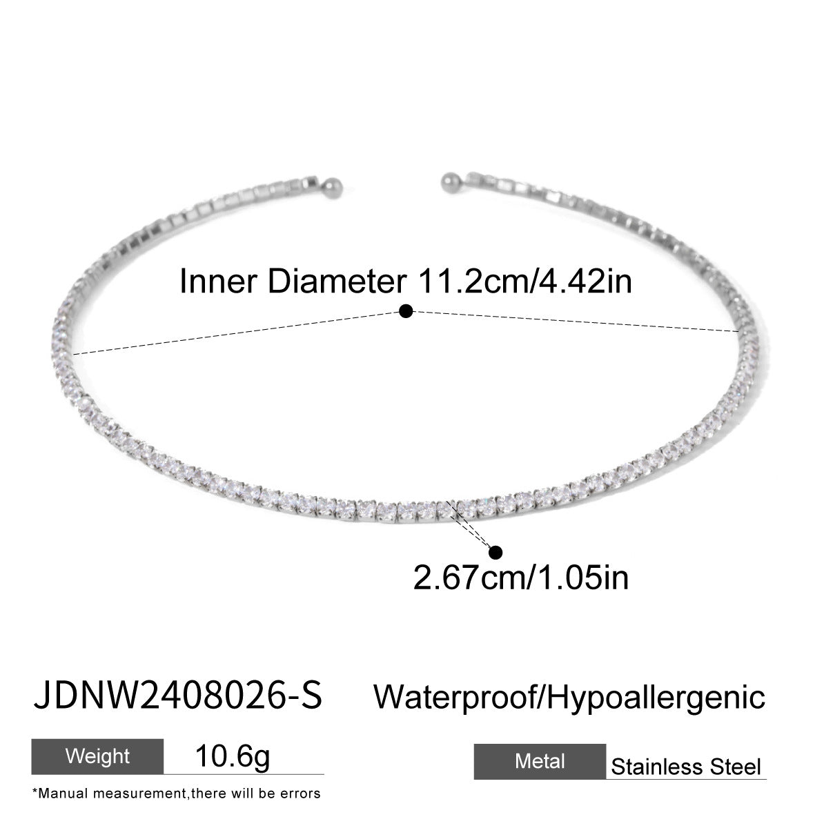 Elegante Collar de Letras Geométricas de Acero Inoxidable con Incrustaciones de Pedrería y Acabado Chapado para Mujer