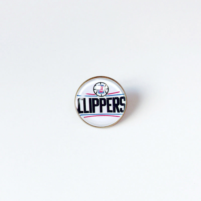Pin de solapa metálico de equipos de baloncesto retro de la NBA - Insignia con gema vintage - Broche de Kobe Curry - Regalo para fans - Unisex