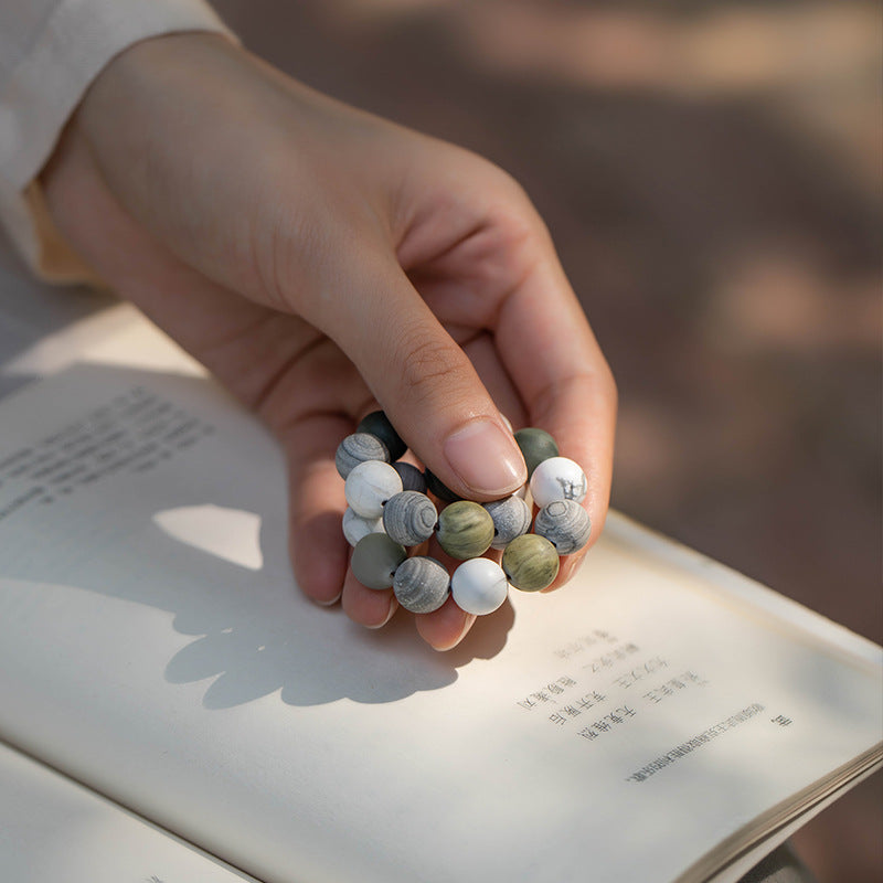 Handmade Geometric Round Stone Bracelet for Women