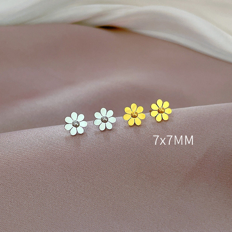 Minimalist Geometric Titanium Steel Ear Studs for Women
