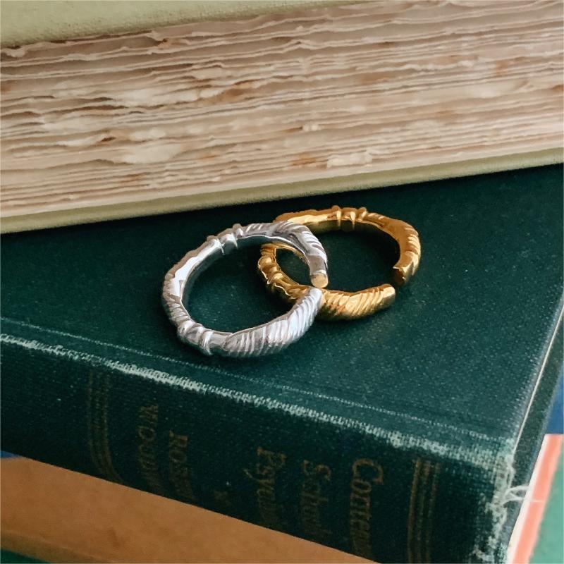 Minimalist Sweet 925 Sterling Silver Heart Geometric Open Ring for Women