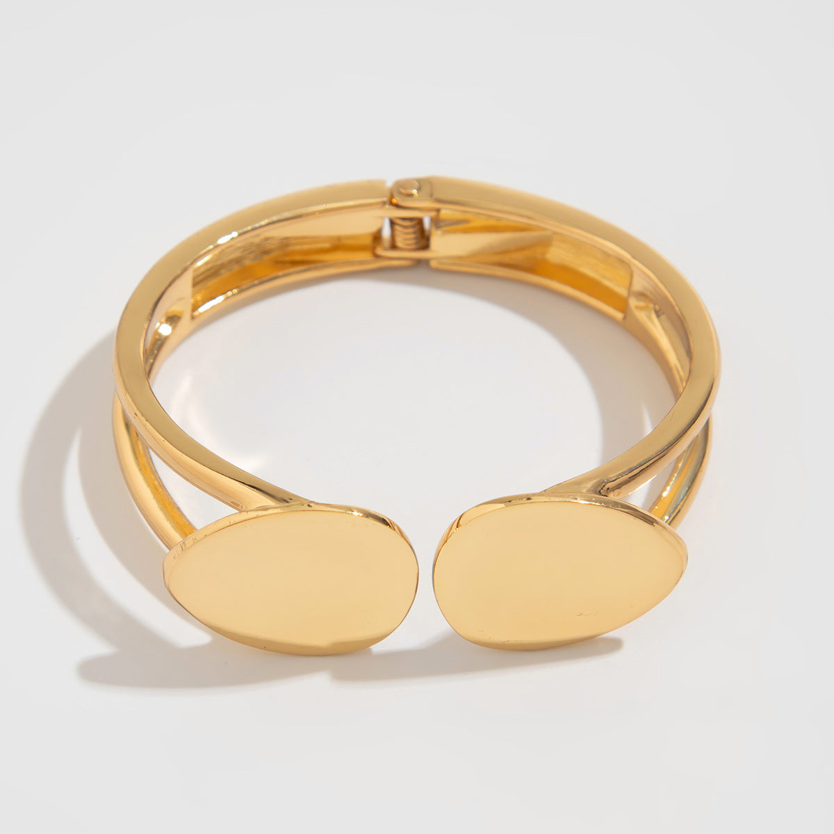 Vintage Irregular Pleated Zinc Alloy Plated Open Cuff Bracelet Set