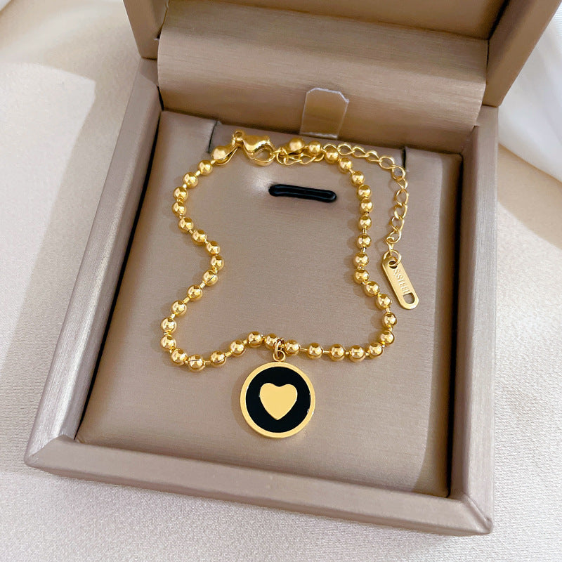 Zodiac Luxury Titanium Steel Gold Plated Bracelet with Cubic Zirconia for Unisex