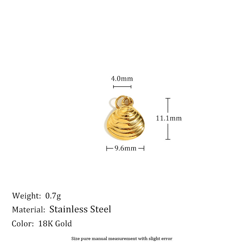 18K Gold Plated Stainless Steel Heart Charm Bar for Women