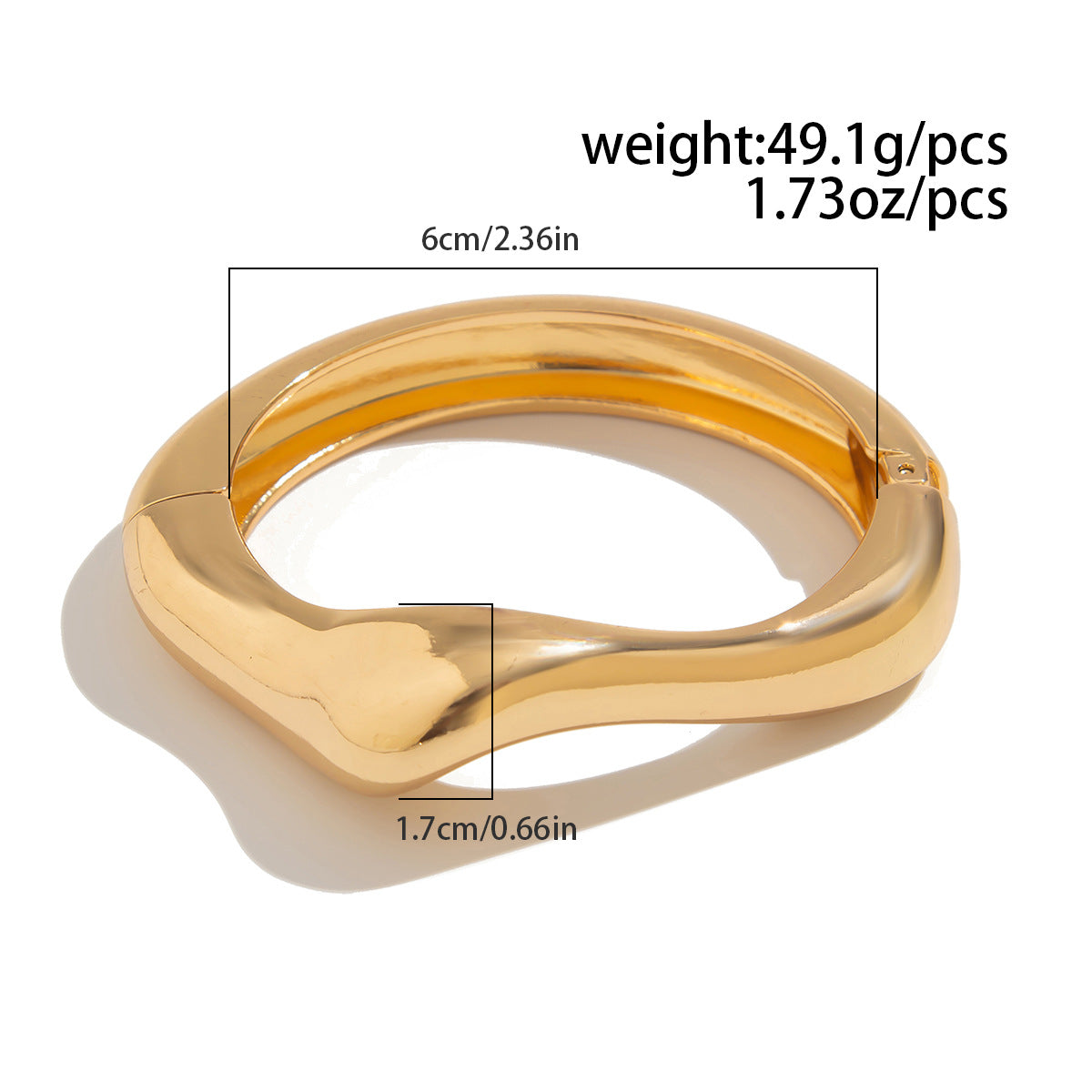 Pulsera de puño de metal entrelazado minimalista con detalles de perlas simuladas para mujer