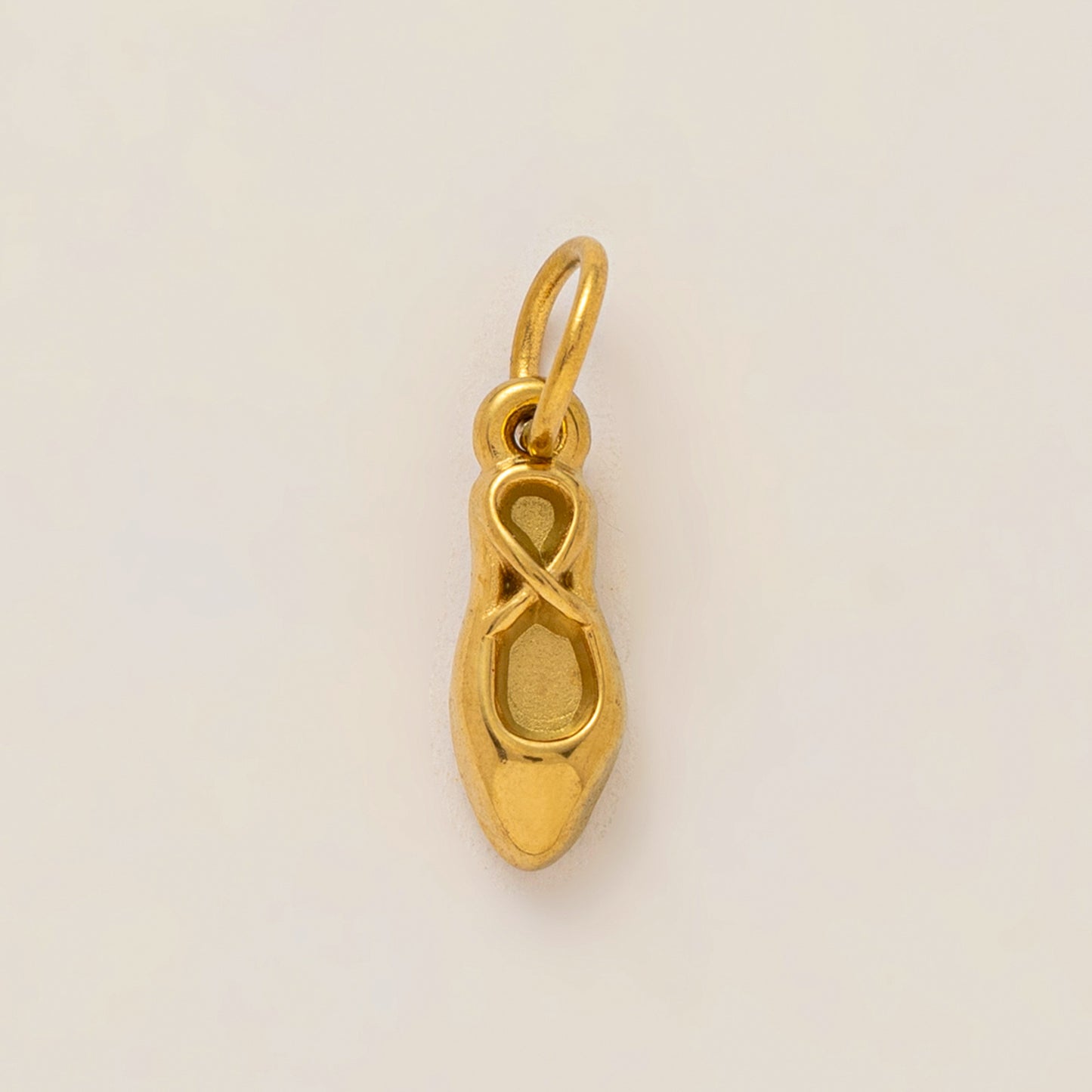 Vintage Round Stainless Steel PVD Gold Plated Dance Shoe Charm Bar