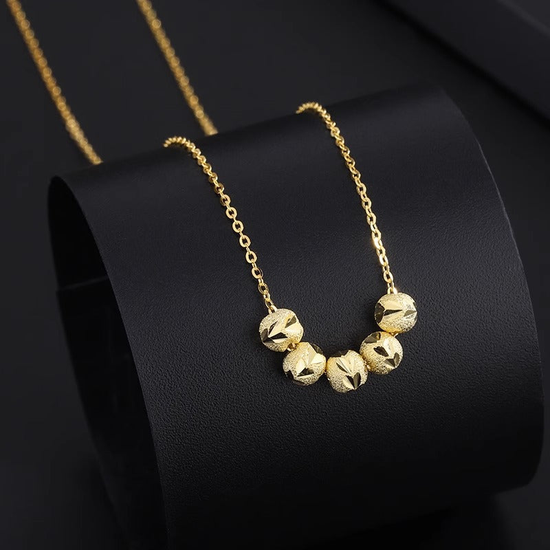 Collana a catena a O placcata in acciaio al titanio a forma di fiore minimalista per donna e uomo con design irregolare
