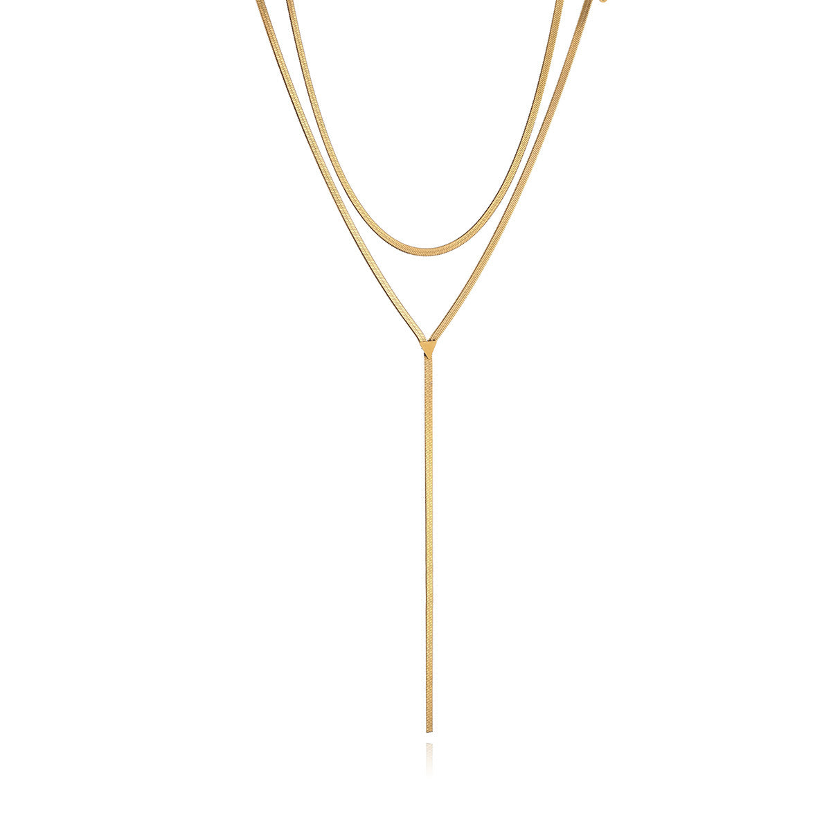 Collana Geometrica Minimalista da Donna in Acciaio Inossidabile con Placcatura in Oro 18K, Catenina per Clavicola dalla Forma Irregolare