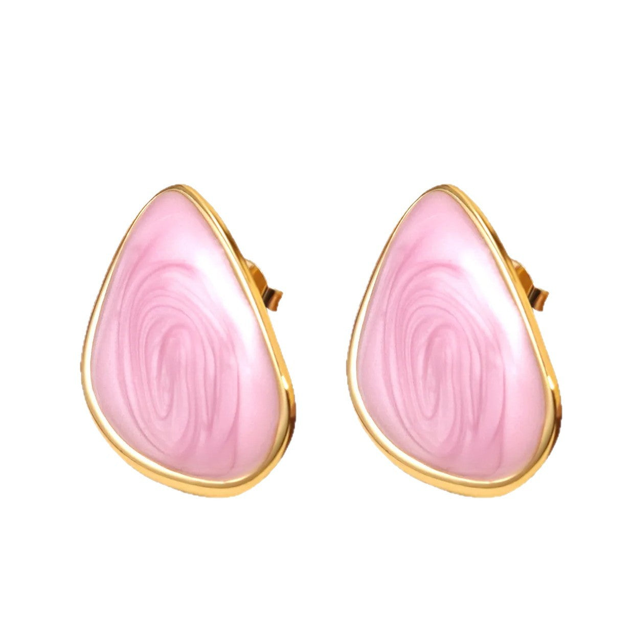 Orecchini da donna in acciaio inossidabile casual eleganti con gocce geometriche a olio