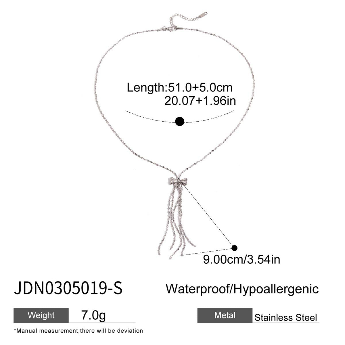 Collana pendente geometrica minimalista con frange in acciaio inossidabile con pendente in titanio e finitura placcata per donna