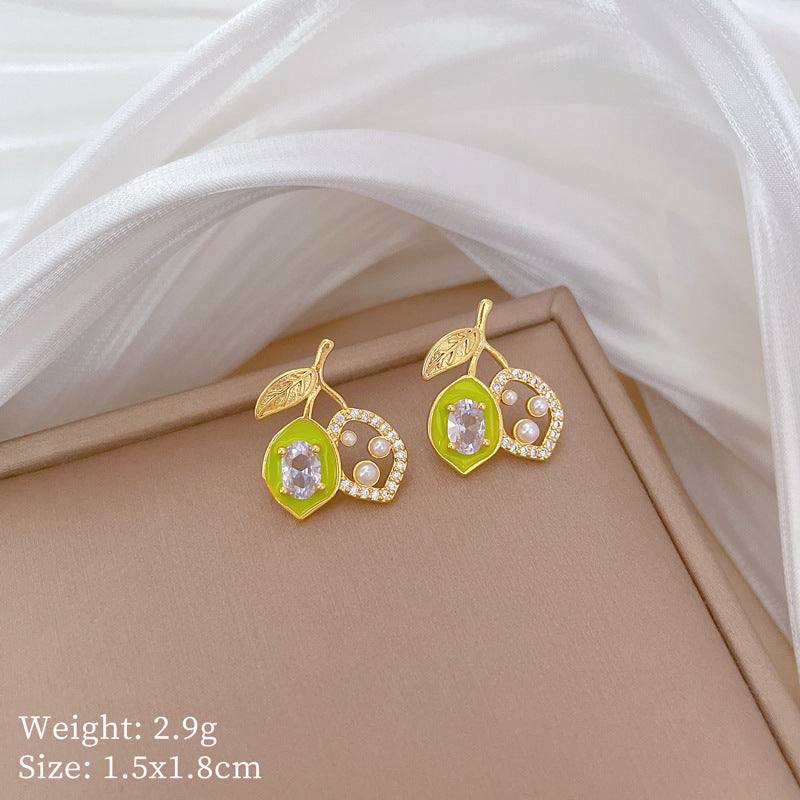 Geometric Stud Earrings for Women with Plated Copper Design, Elegant Long Tassel Drop Earrings, Sweet Style Jewelry