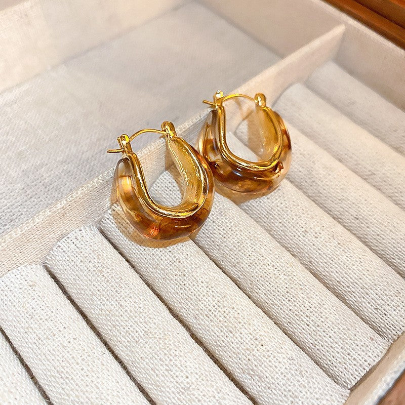 Orecchini a perno geometrici minimalisti in lega con placcatura in rodio da donna, gioielli per orecchie artistici di ispirazione vintage con perni in argento sterling 925