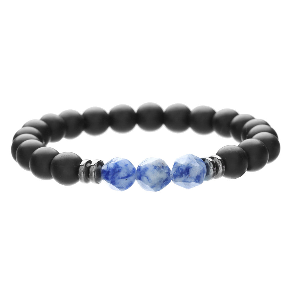 Minimalist Geometric Wood Turquoise Coconut Shell Beaded Bracelet Handmade Unisex Jewelry
