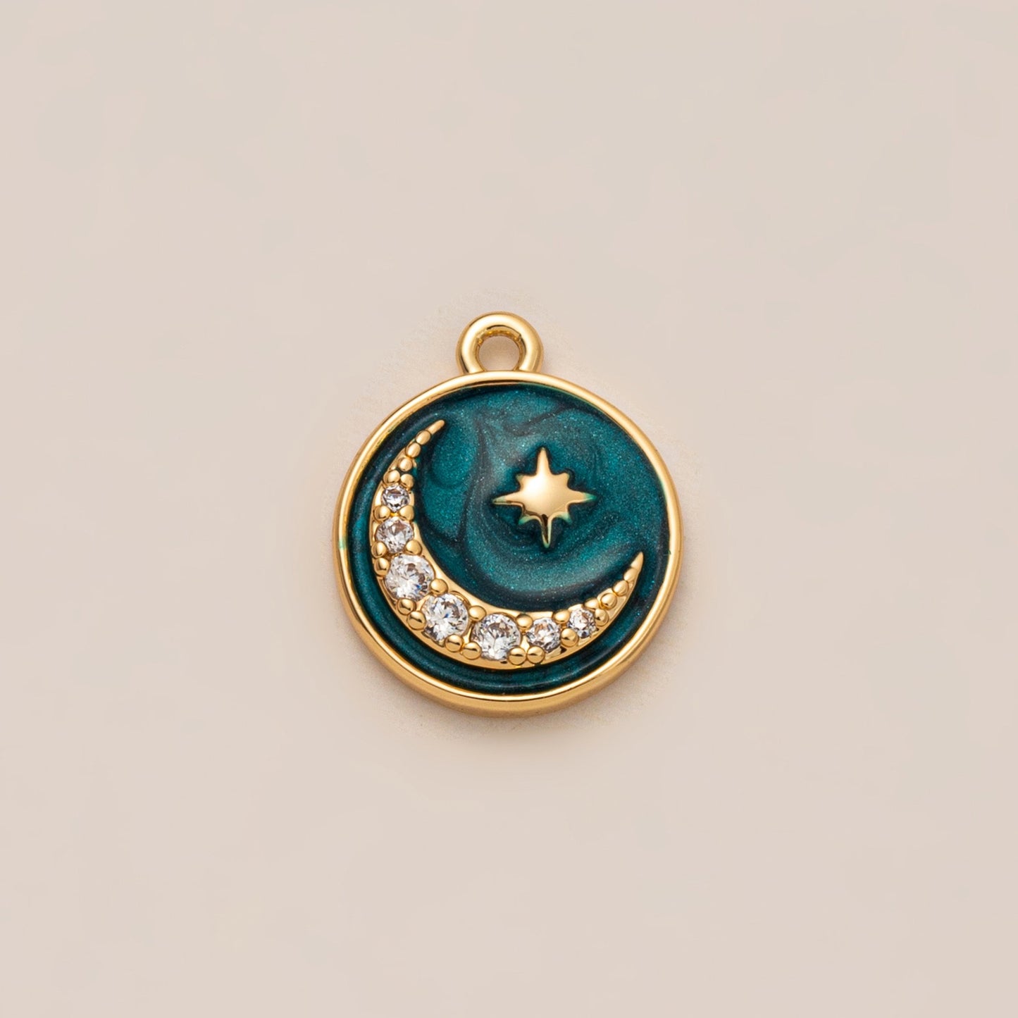 Vintage 18K Gold Plated Brass Cross Moon Star Fish Flower House Charm Bar for DIY Shoe Accessories