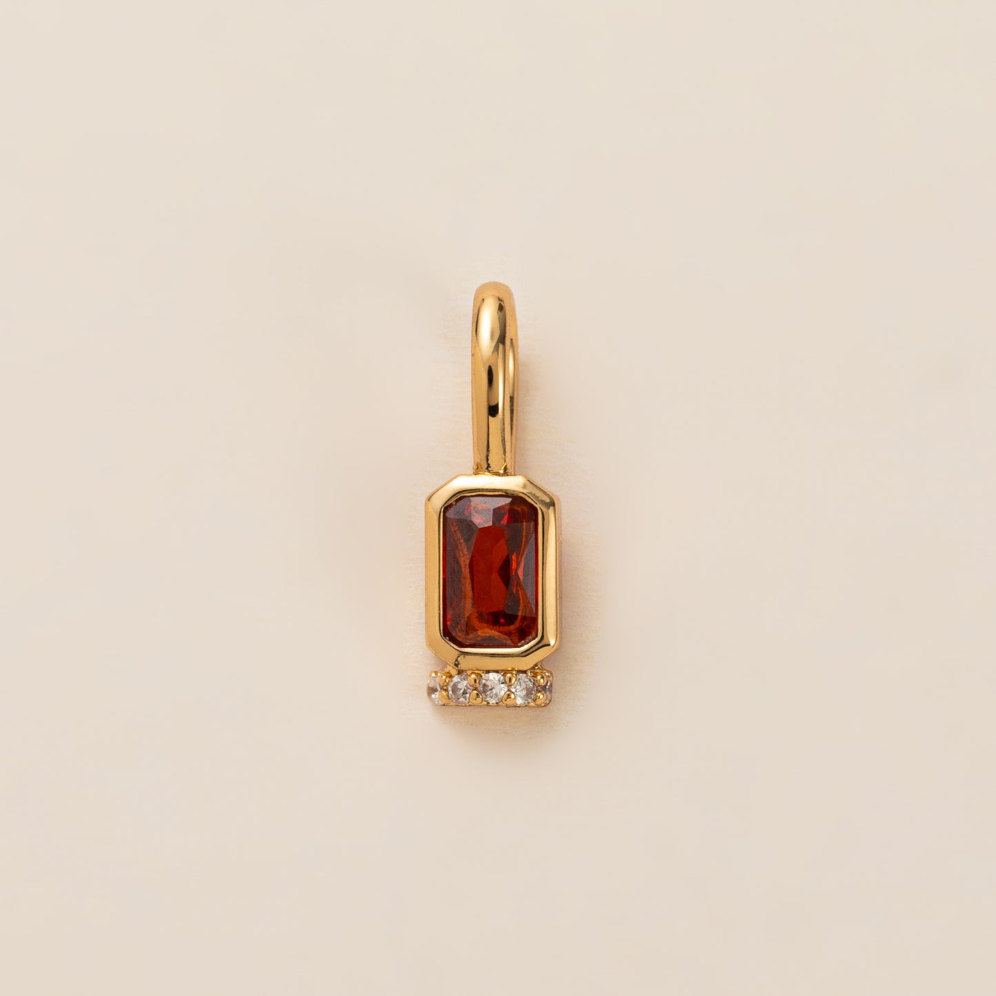Minimalist Geometric Round Square Brass Plated Pendant Charm Bar with Openable Clasp
