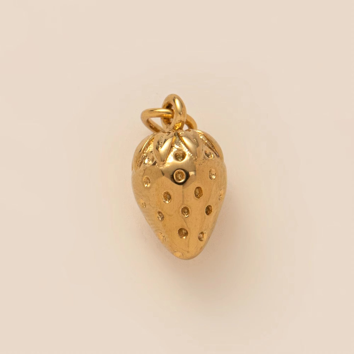 Vintage 18K Gold Plated Stainless Steel Geometric Floral Charm Bar